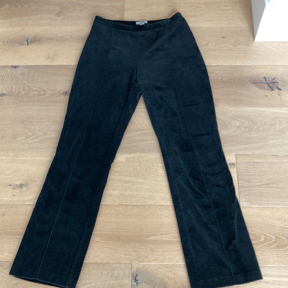 JAX Black Velvet Straight Leg Trousers - Picture 2 of 8